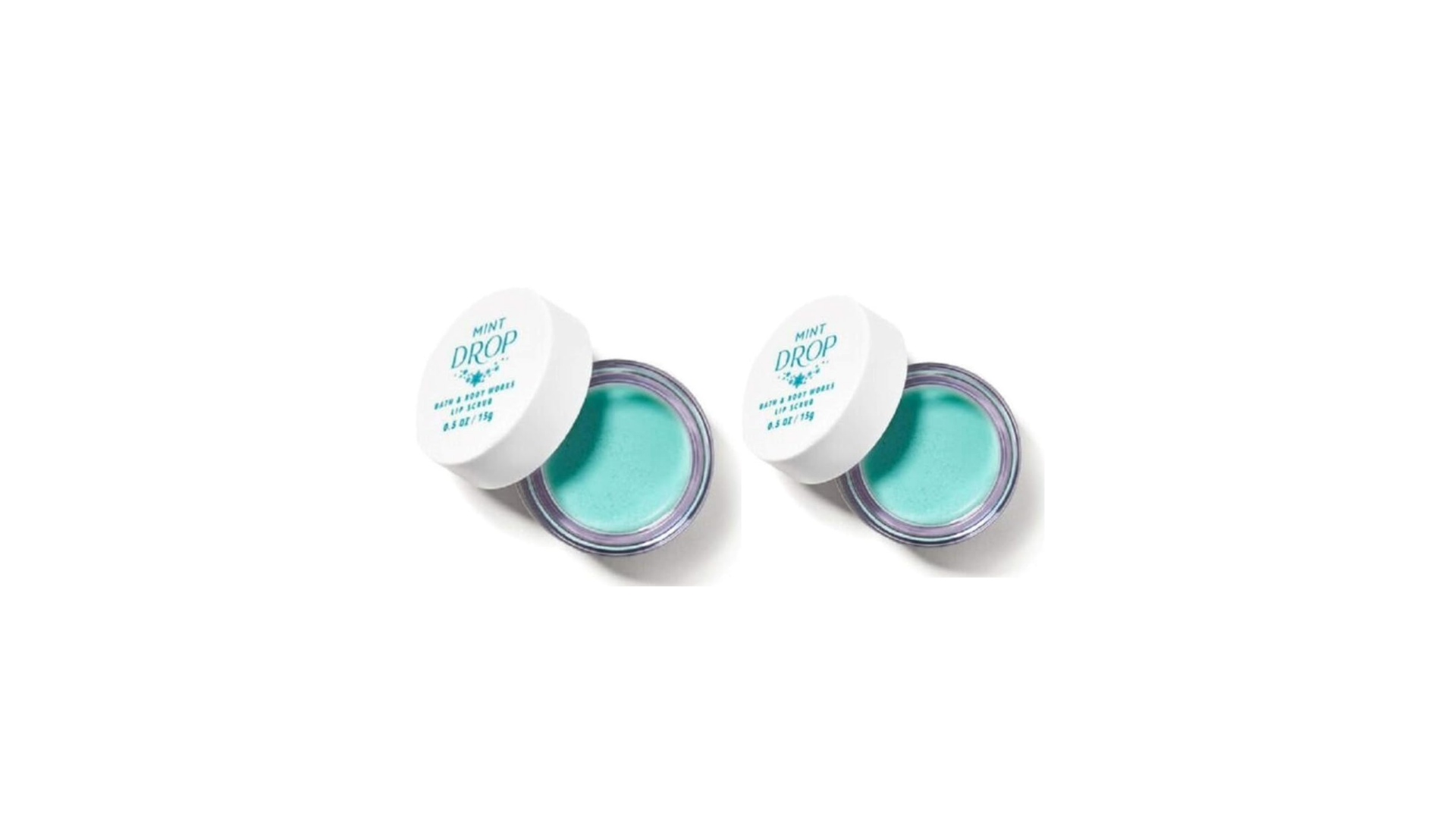 Bath & Body Works Exfoliating Lip Scrub Mint Drop 0.5 oz Limited Edition Pack of 2