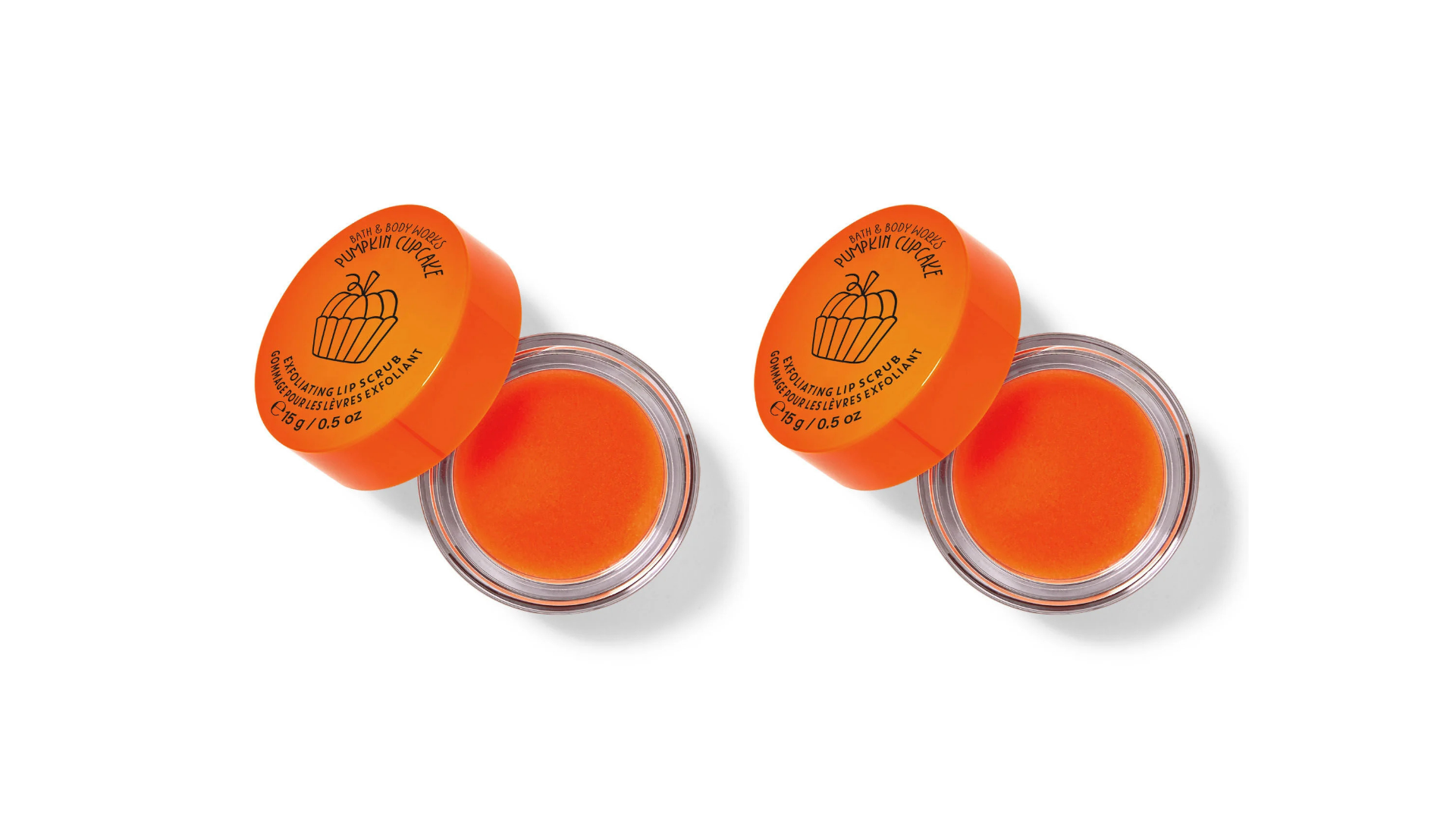 Bath & Body Works Exfoliating Lip Scrub Pumpkin Cupcake 0.5 oz Pack of 2
