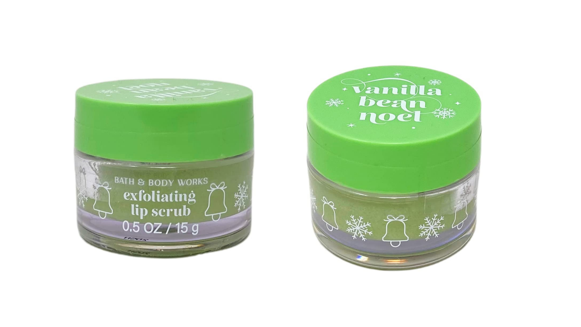 Bath & Body Works Exfoliating Lip Scrub Vanilla Bean Noel 0.5 oz Pack of 2