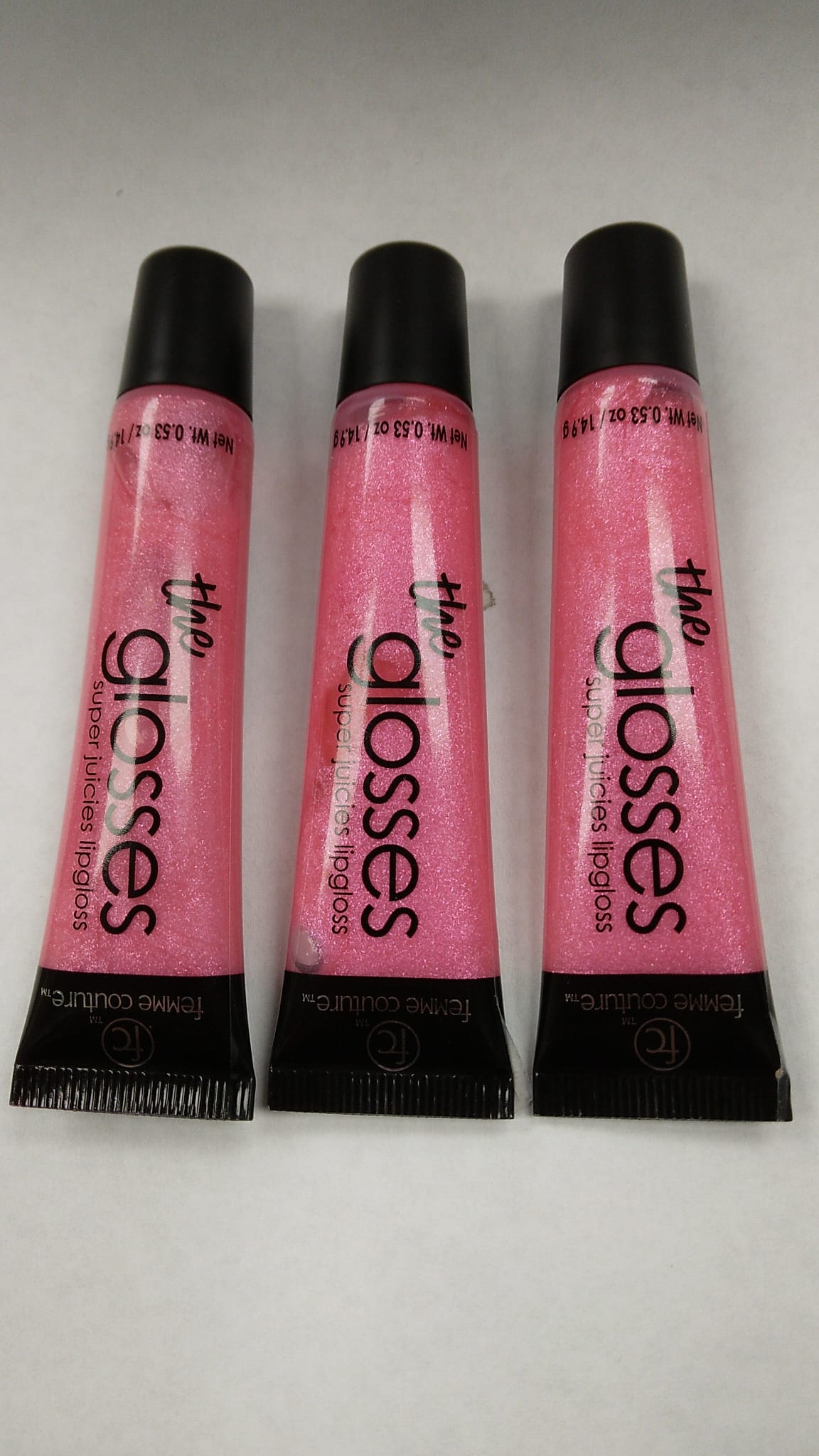 Femme Couture Super Juices Lip Gloss - Candy Pink 3 PACK