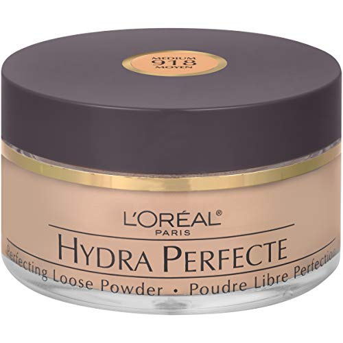 L'Oreal Paris Hydra Perfecte Perfecting Loose Face Powder, Minimizes Pores & Perfects Skin, Sets Makeup, Long-lasting, with Moisturizers to Nourish & Protect Skin, Translucent, 0.5 Fl. Oz.