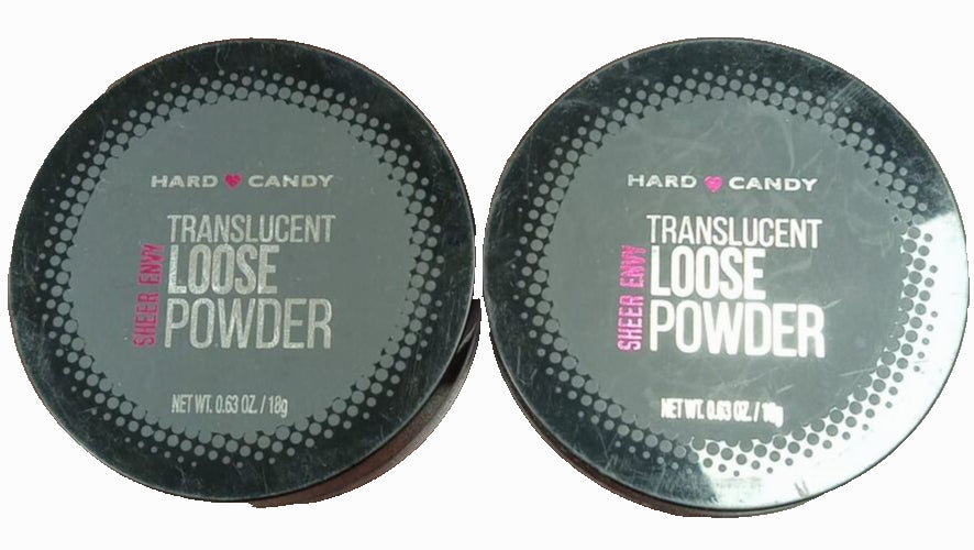 Hard Candy Sheer Envy Translucent Loose Powder # 1385  .63 Oz  2 PK NO LABEL