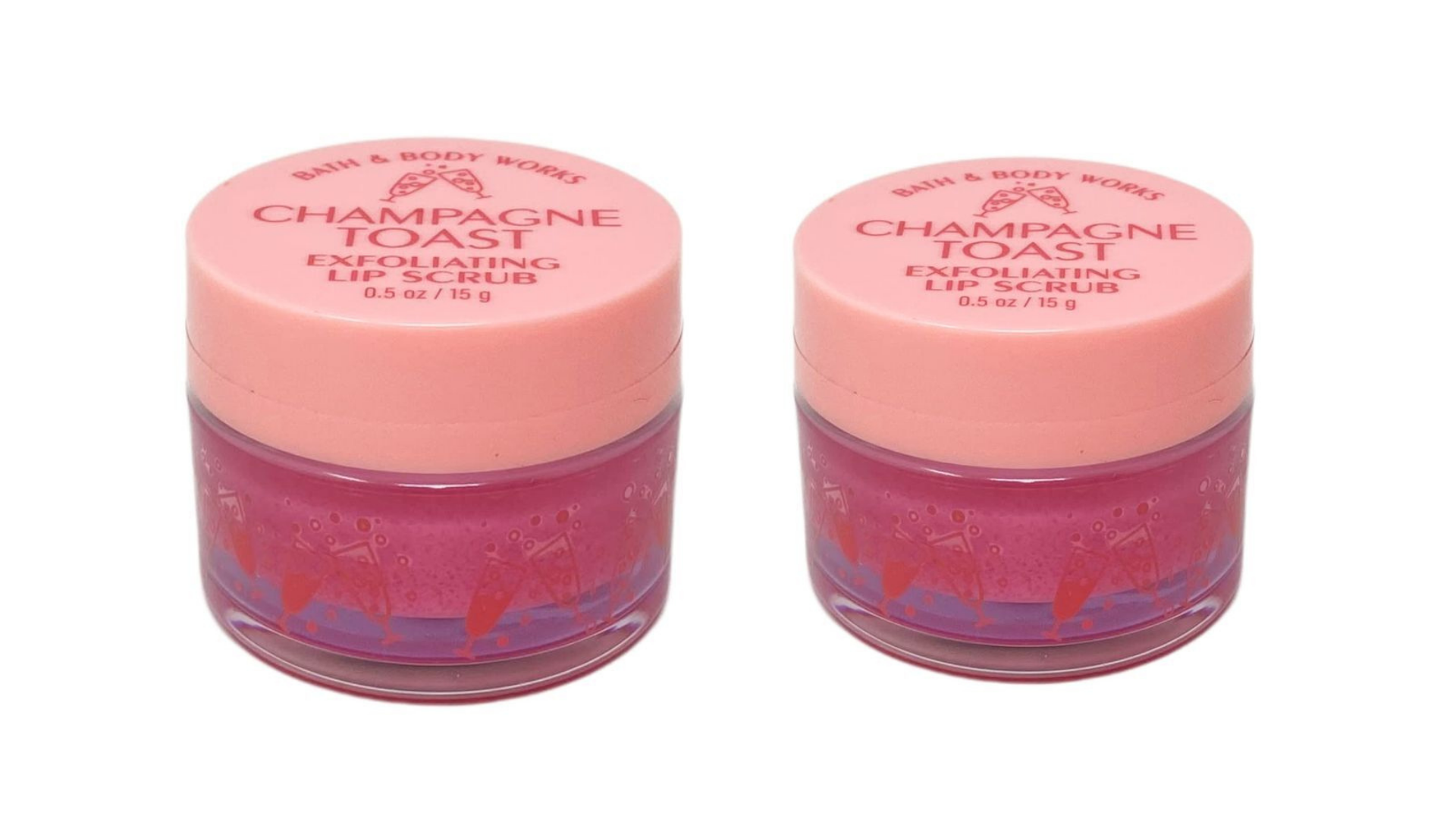 Bath & Body Works Exfoliating Lip Scrub Champagne Toast 0.5 oz Pack of 2