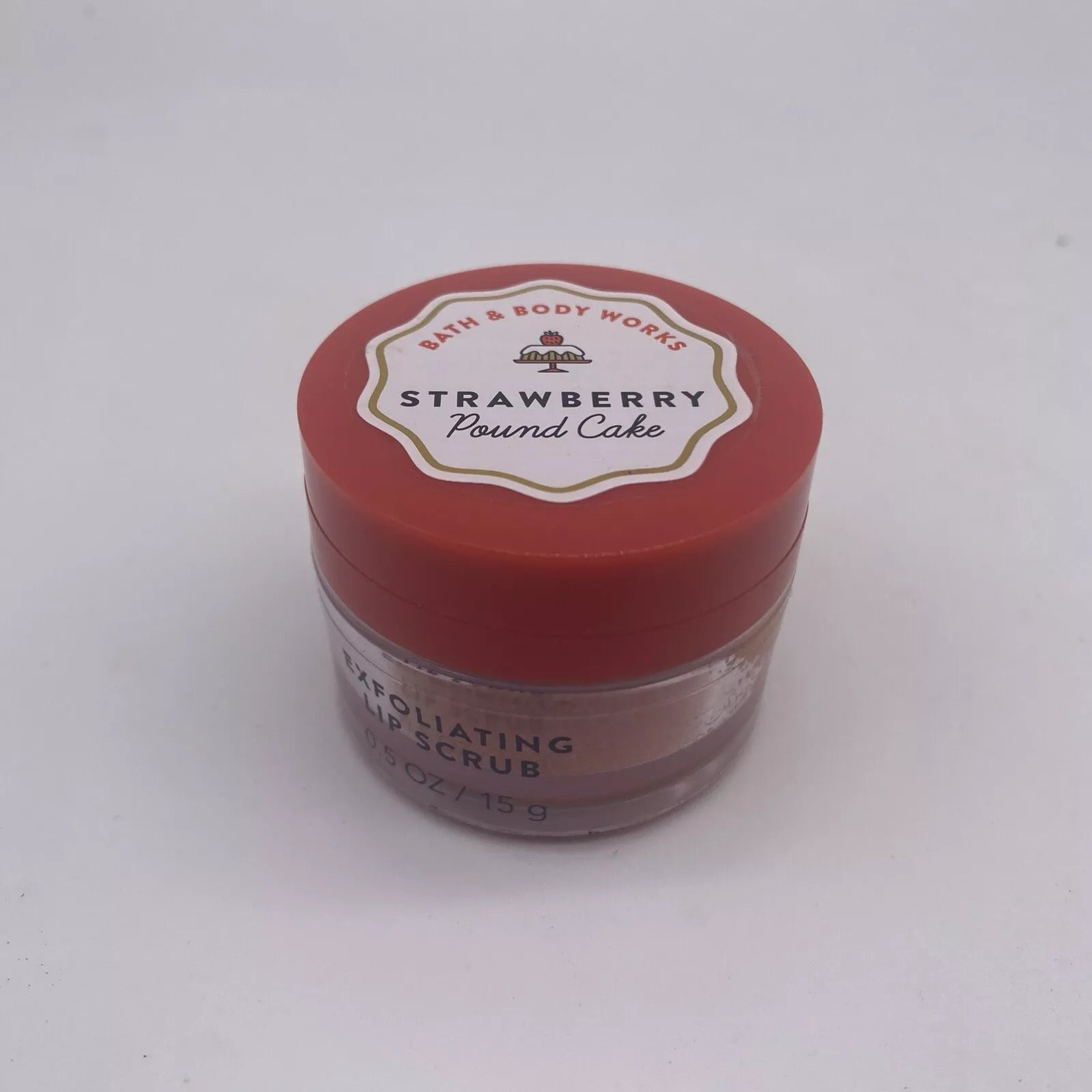 Bath & Body Works Exfoliating Lip Scrub Strawberry Pound Cake 0.5 oz