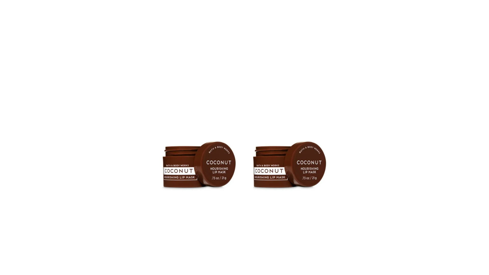 Bath & Body Works Coconut Nourishing Lip Mask 0.73 Oz. Pack of 2