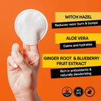 Meridian Grooming Hair Pads, Ingrown Hair Pad, Razor Bump Treatment Bikini Area Post-Grooming After Shave for Women and Men Reduce Skin Irritation, Dark Spots, Suitable for Daily Use, 30 Pads