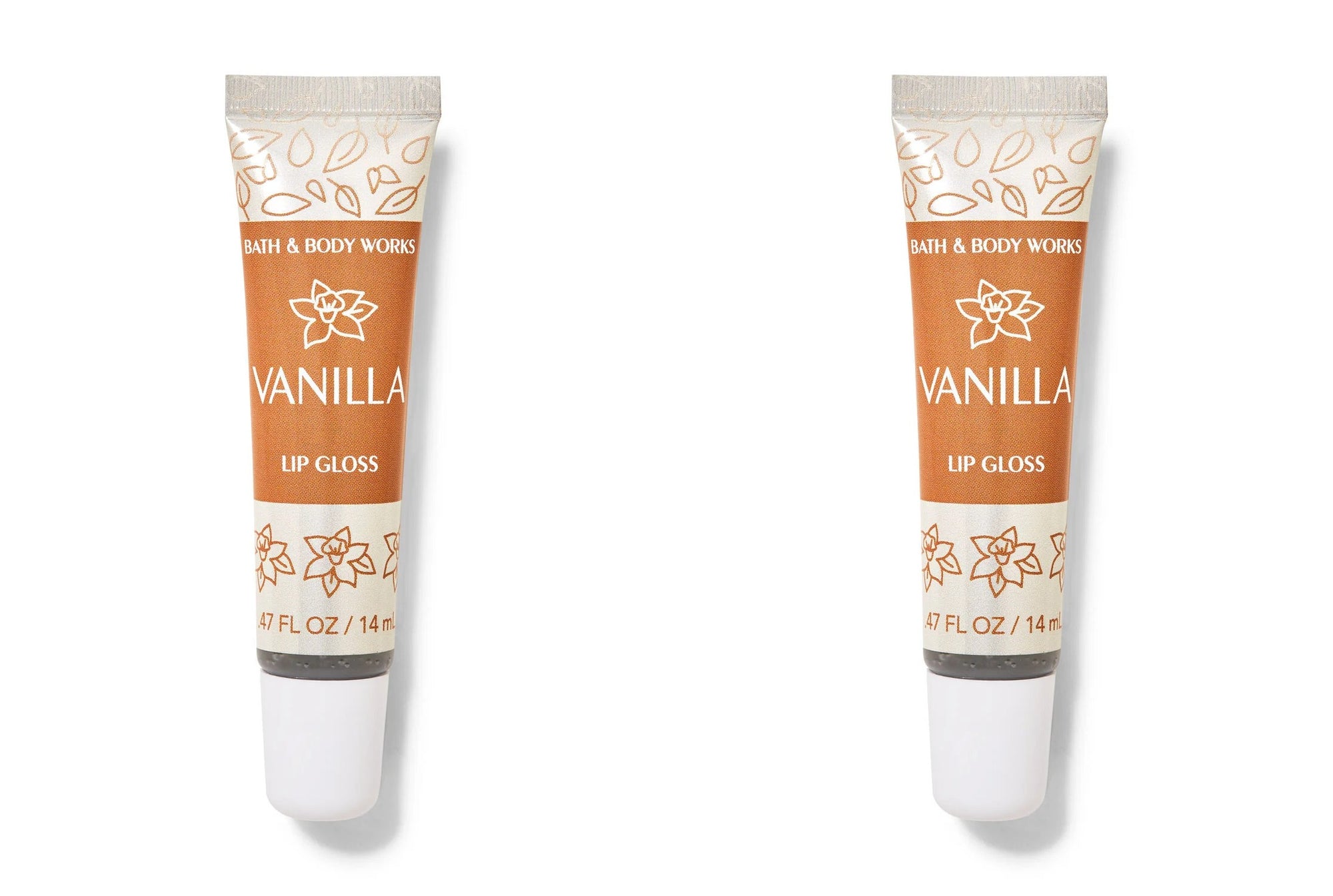 Bath & Body Works Lip Gloss Vanilla 0.47 Fl oz. Pack of 2