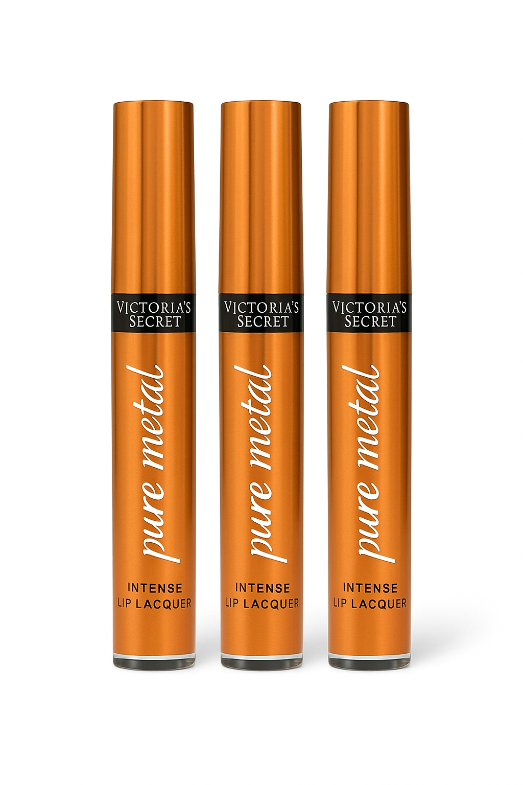 Victoria's Secret Pure Metal Intense Lip Lacquer Glow Pack of 3