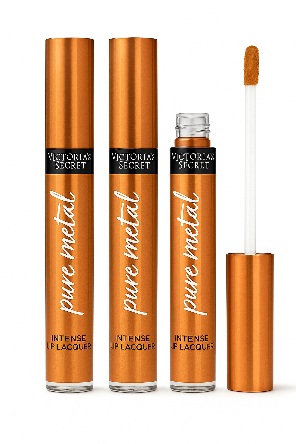 Victoria's Secret Pure Metal Intense Lip Lacquer Glow Pack of 3