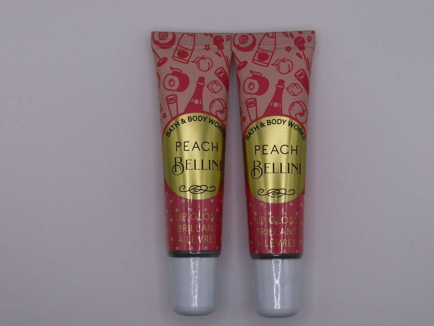 Bath & Body Works Lip Gloss Peach Bellini 0.47 Fl oz.Pack of 2