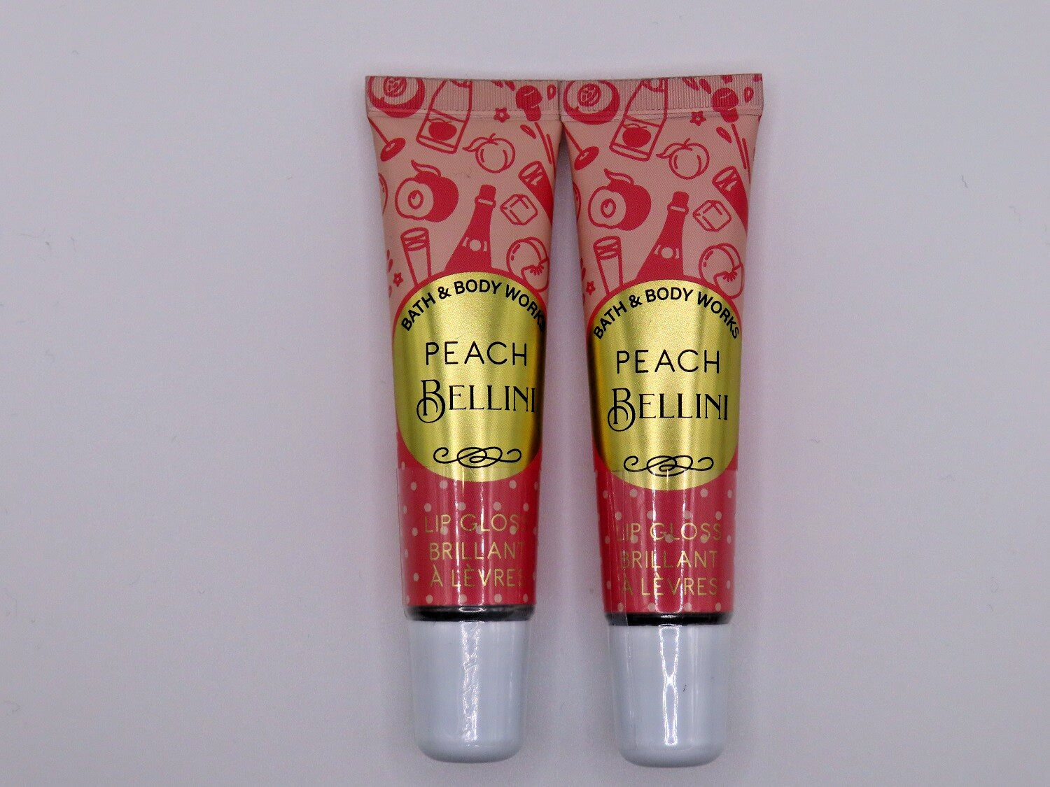 Bath & Body Works Lip Gloss Peach Bellini 0.47 Fl oz.Pack of 2