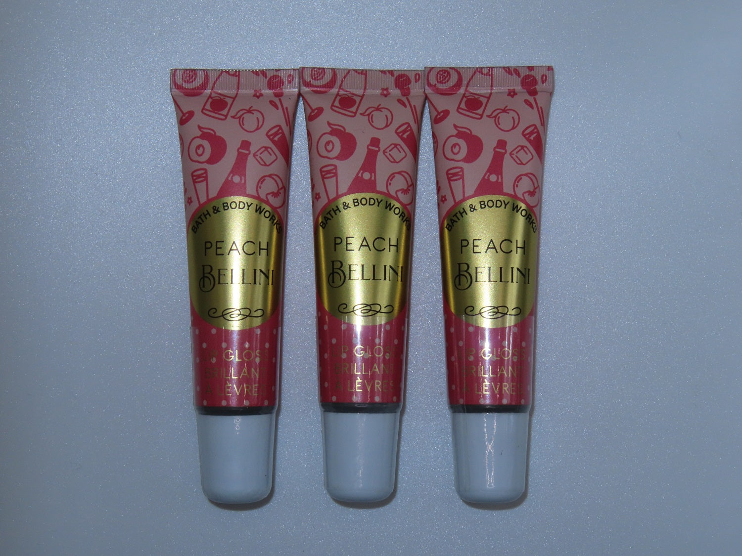 Bath & Body Works Lip Gloss Peach Bellini 0.47 Fl oz.Pack of 3