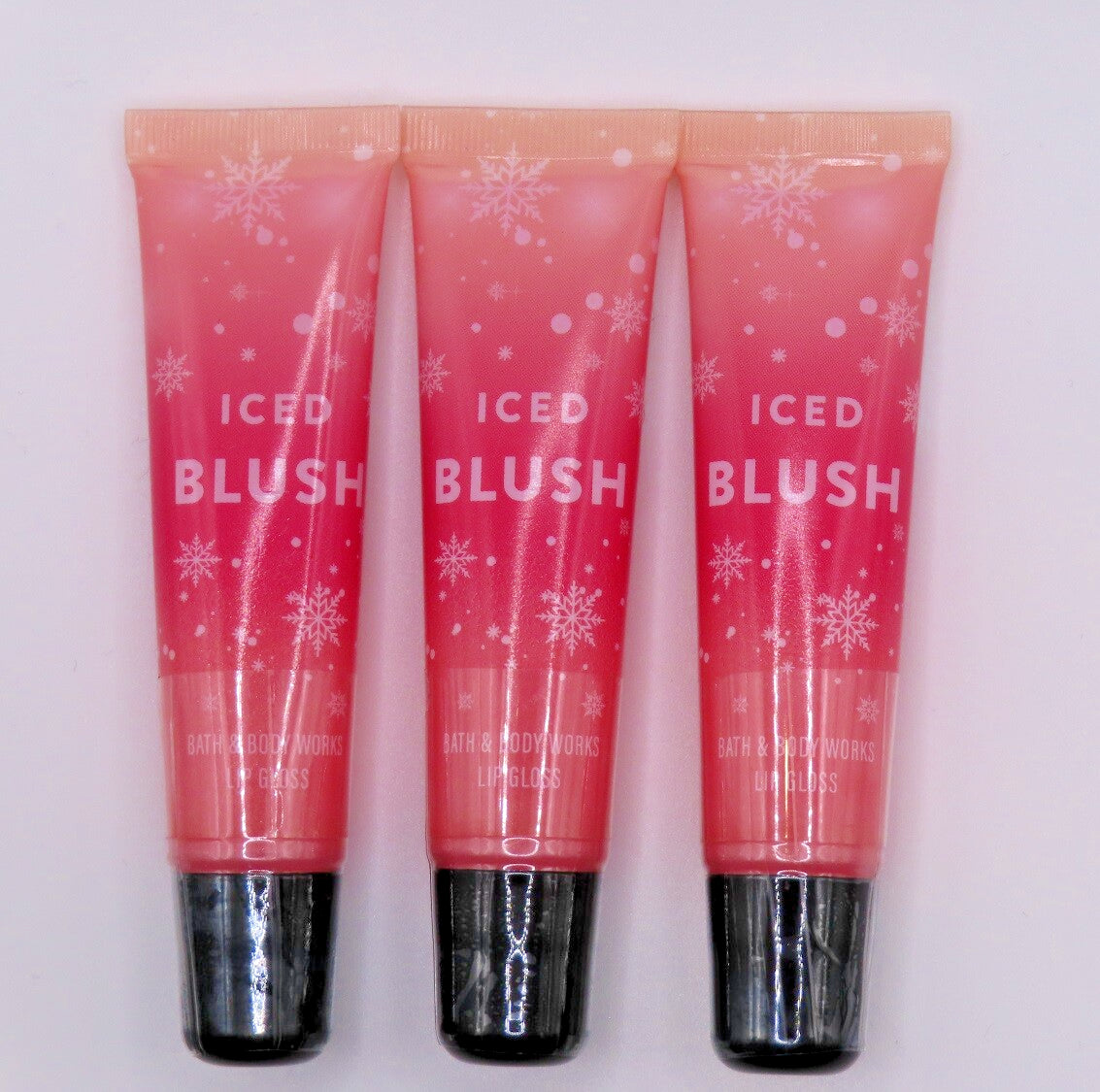 Bath & Body Works Lip Gloss Iced Blush  0.47 Fl oz. Pack of 3