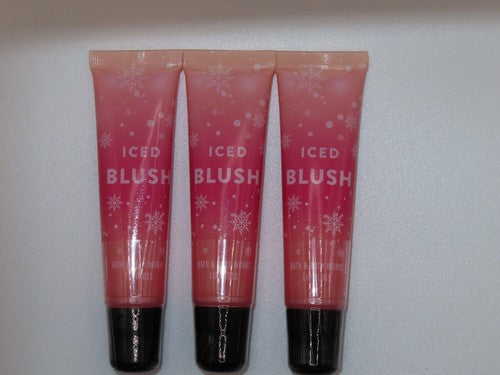 Bath & Body Works Lip Gloss Iced Blush  0.47 Fl oz. Pack of 3