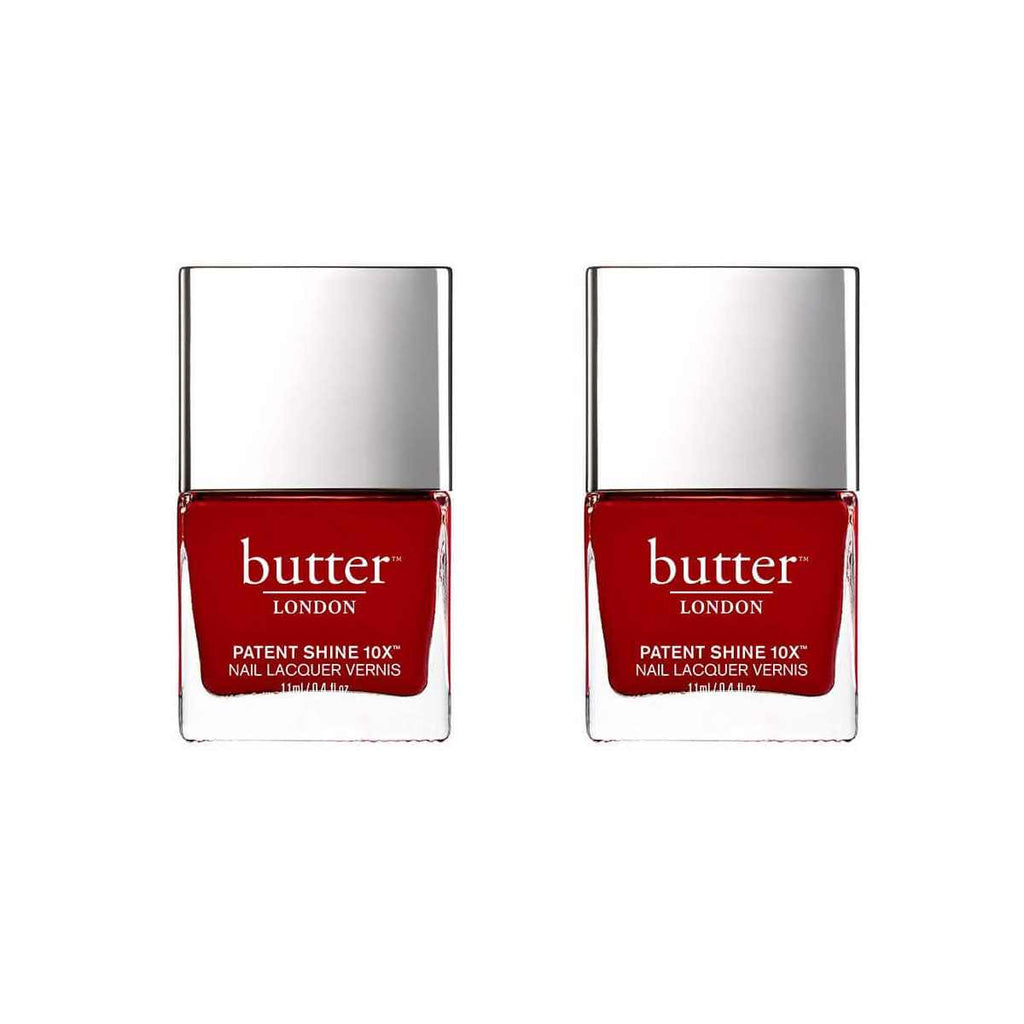 Butter London Patent Shine 10x Nail Lacquer Her Majesty's Red, 0.4 fl oz Pack of 2
