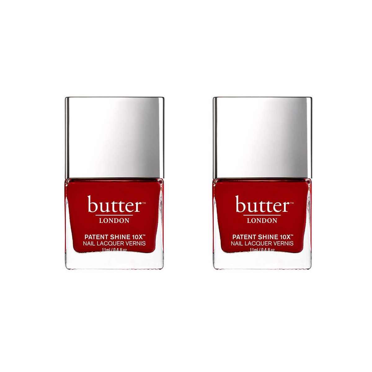 Butter London Patent Shine 10x Nail Lacquer Her Majesty's Red, 0.4 fl oz Pack of 2