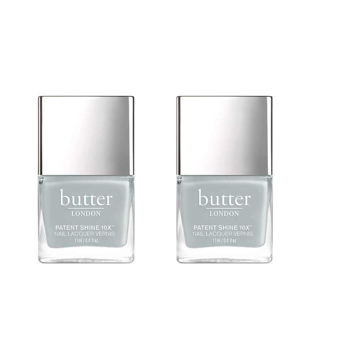 Butter London Patent Shine 10x Nail Lacquer - London Fog 0.4 fl oz Pack of 2