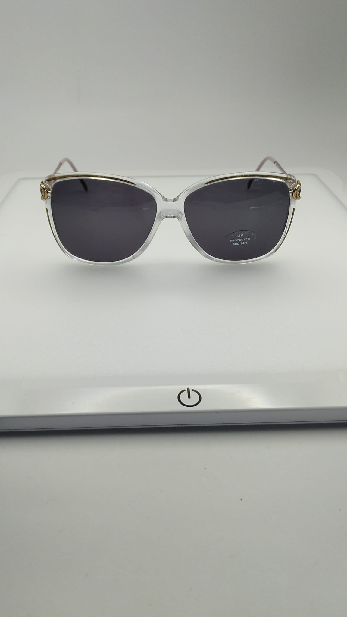 NEVER WORN! Vintage Gucci GG2305  Sunglasses 95Q Clear  With Lavender Handles