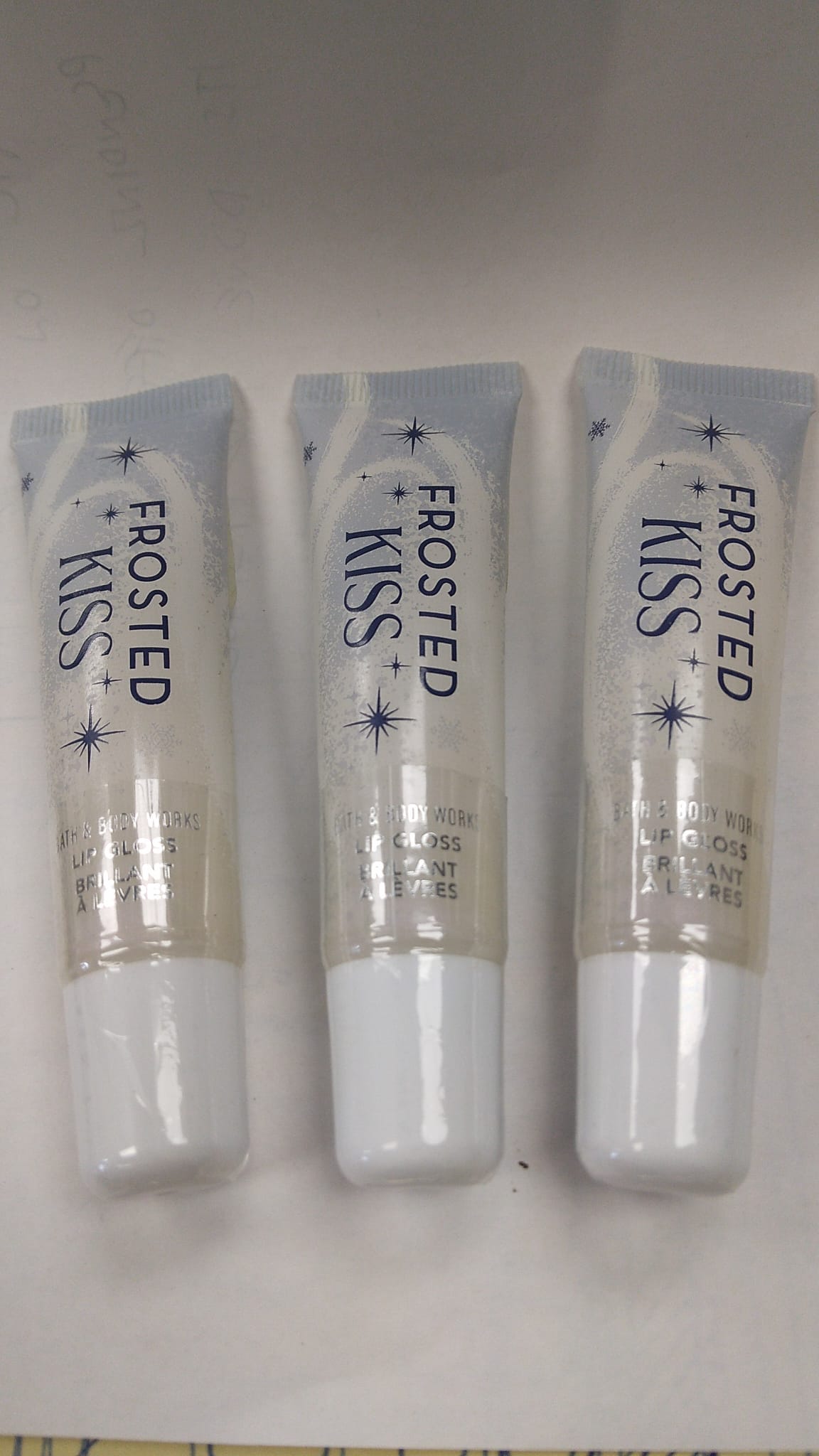 Bath & Body Works Frosted Kiss  Lip Gloss 3 PACK