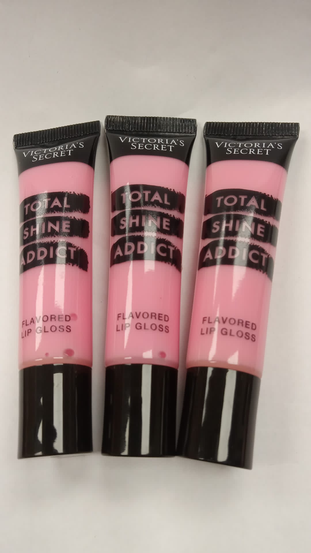 Victoria's Secret Total Shine Addict Flavored Lip Gloss - Candy Baby 3 PACK
