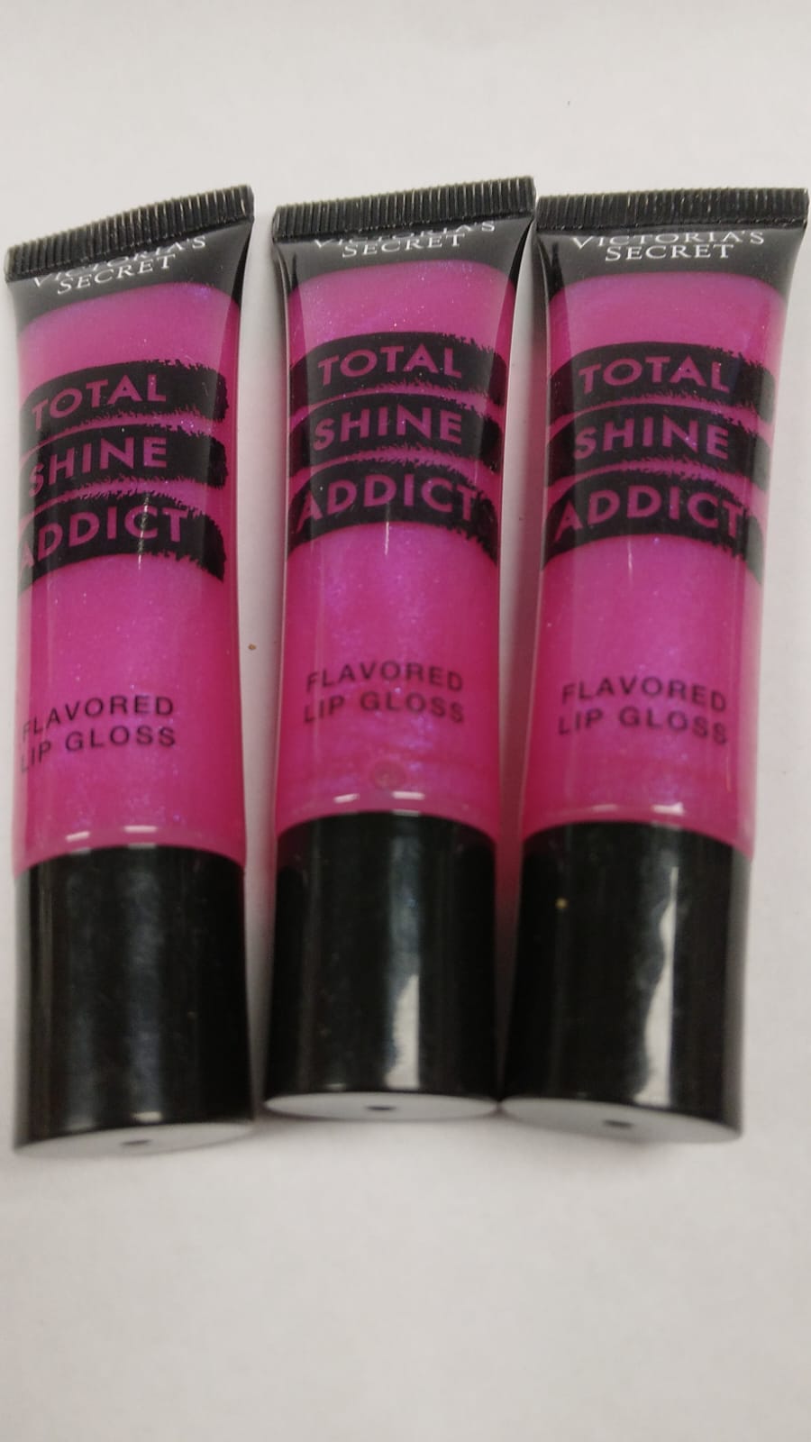 Victoria's Secret Total Shine Addict Flavored Lip Gloss - Mango Blush 3 PACK