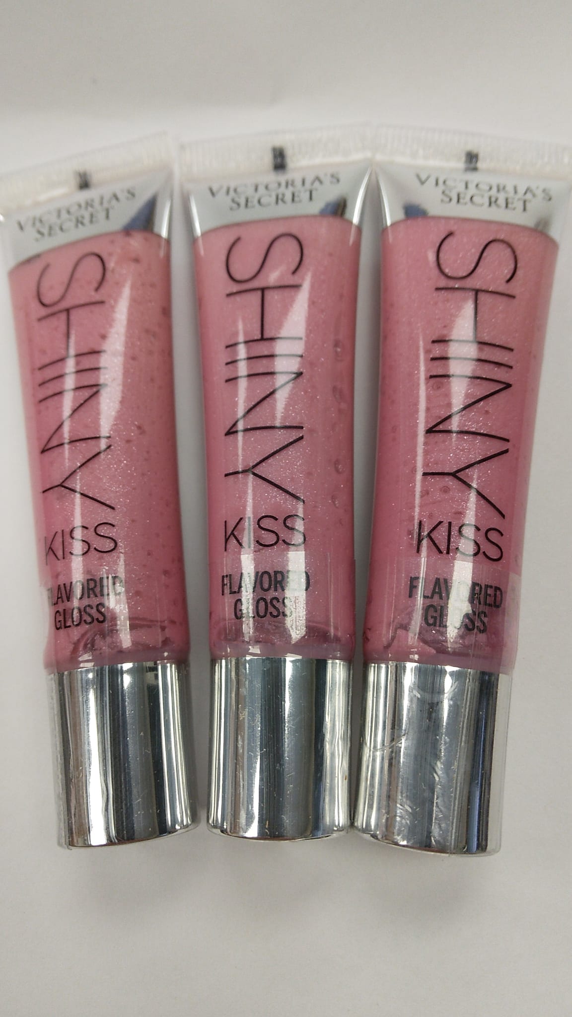 Victoria's Secret  Shiny Kiss Lip Gloss Decadent Berry .46 oz 3 PACK