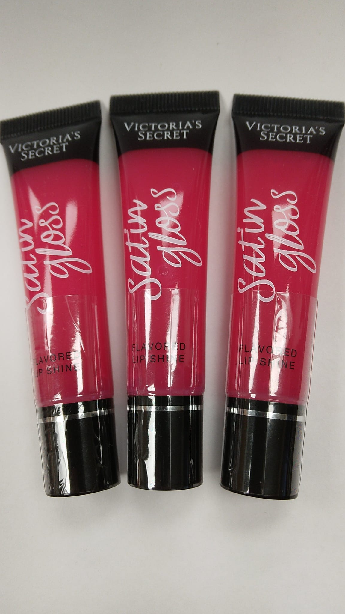 Victoria's Secret Satin Gloss Flavored Lip Shine .46 oz - Passionfruit 3 PACK