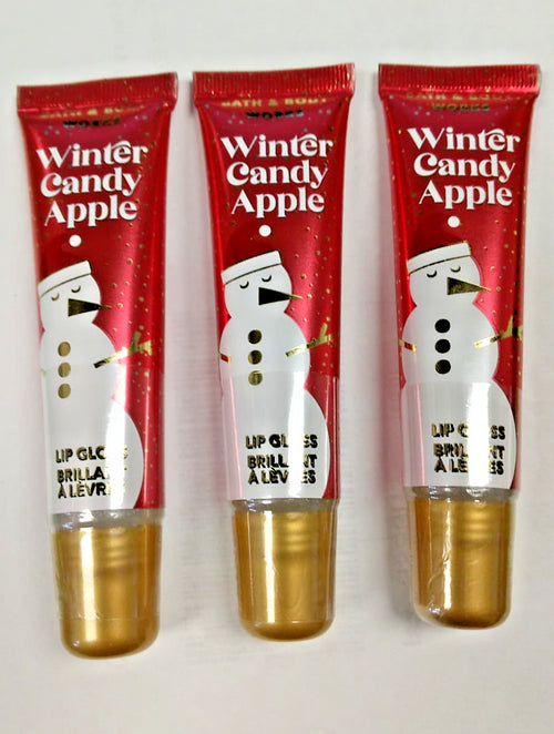 3 PACK - Bath and Body Works Winter Candy Apple Lip Gloss