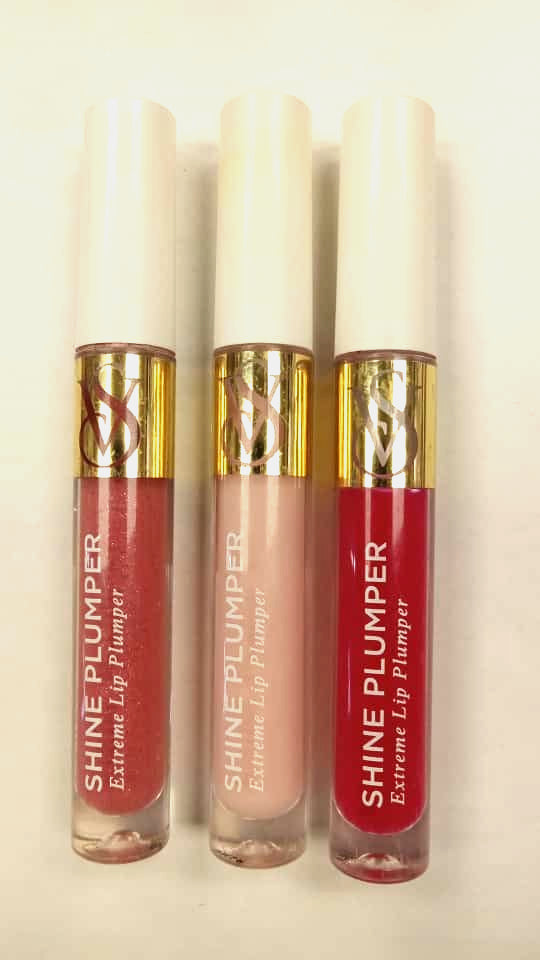 Victoria's Secret Shine Lip Plumper Extreme  3 PACK Rose, Peony, Strawberry