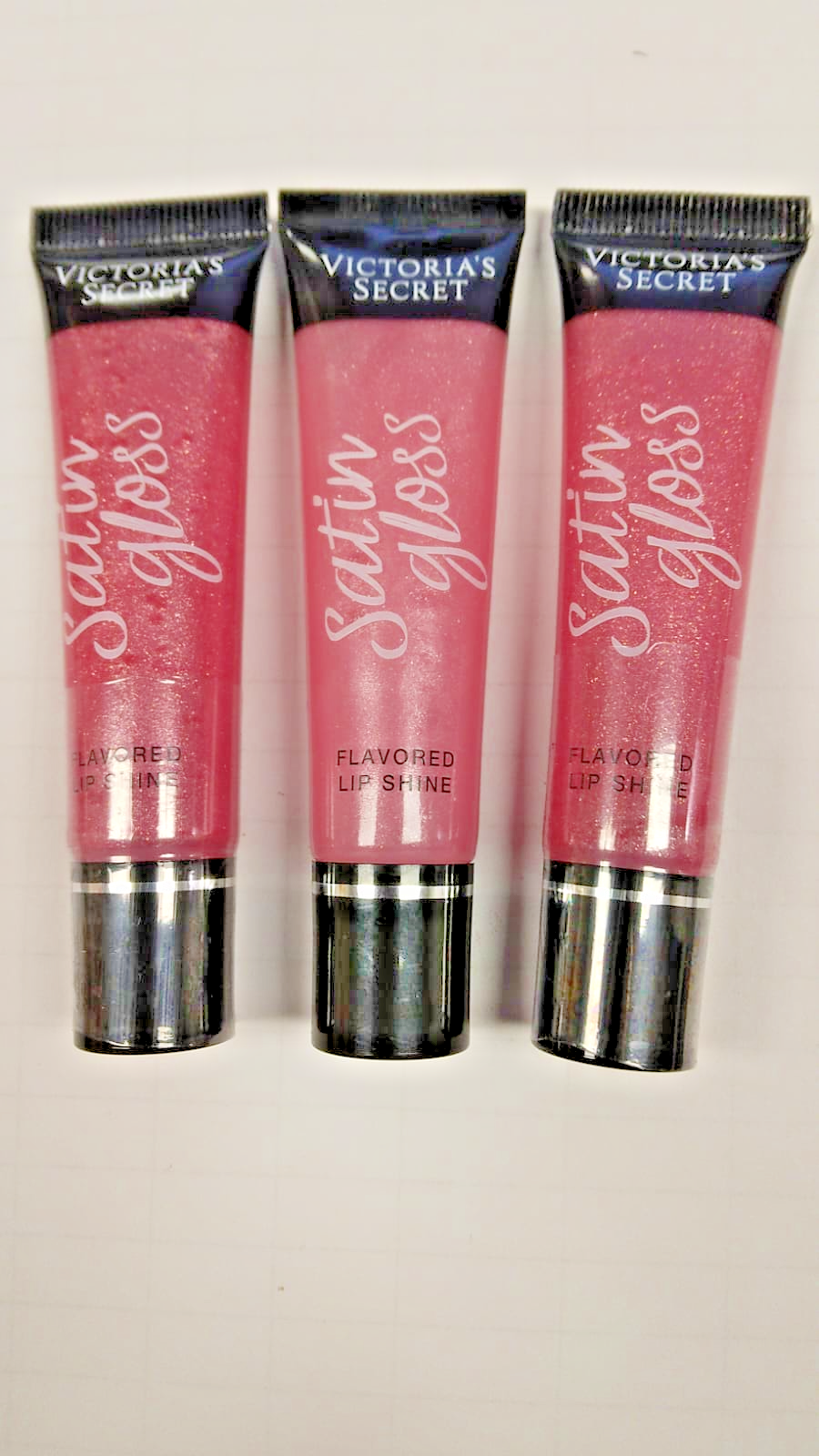 Victoria Secret Satin Gloss Strawberry Fizz .46 oz 3 PACK