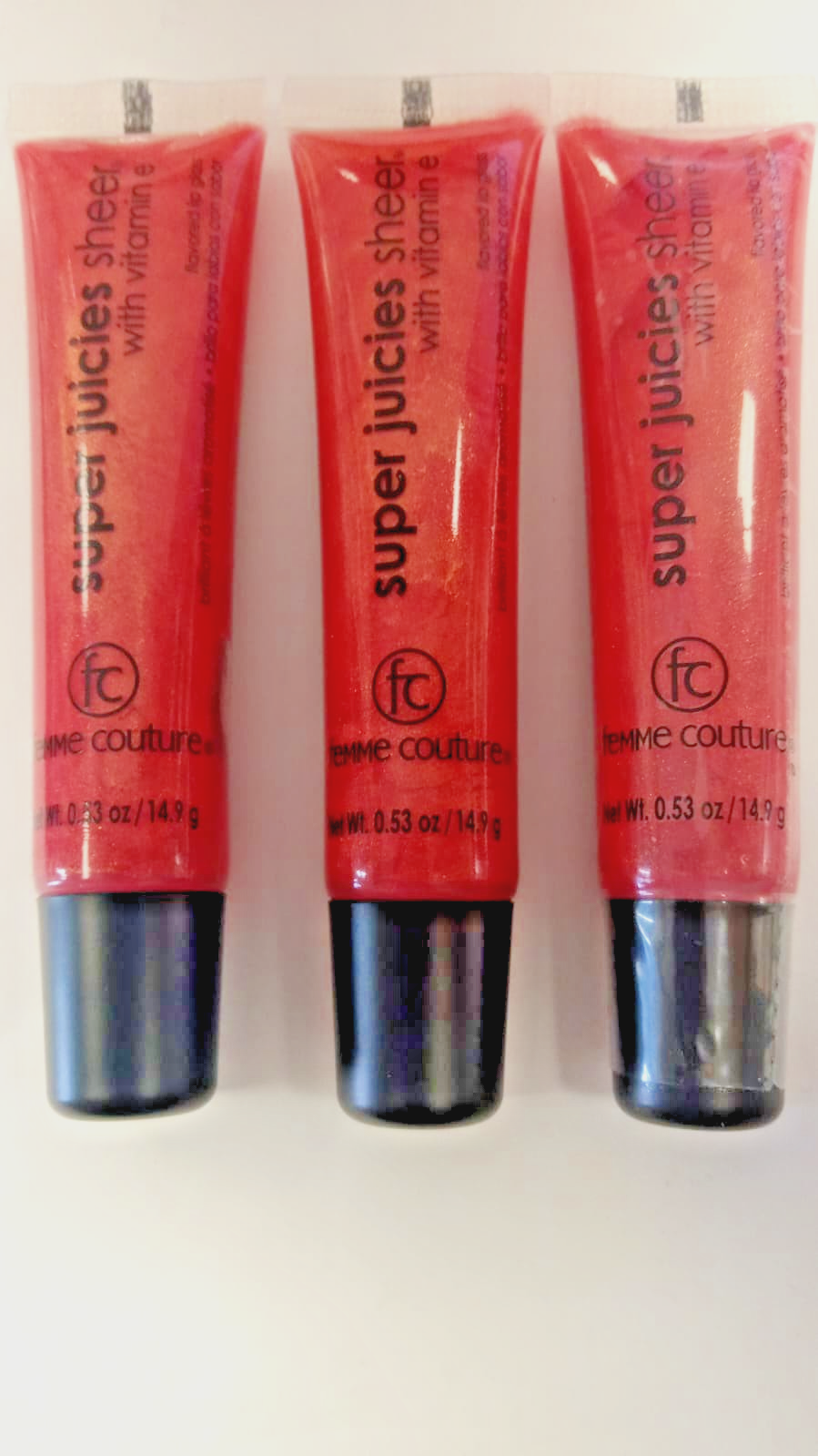 Femme Couture Super Juicies with Vitamin E - Peach 3 PACK